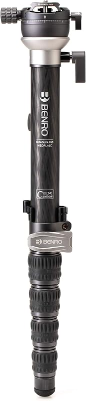 SupaDupa Carbon Fiber Monopod – Lightweight 6-Section Professional Camera & Video Monopod with Leveling Pan Base, Twist Locks, and Reversible Mount for DSLR, Mirrorless & Camcorders (MSDPL46C)