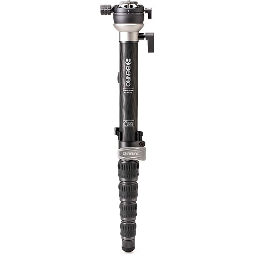 Benro SupaDupa Carbon Fiber Monopod – Lightweight 6-Section Professional Camera & Video Monopod with Leveling Pan Base, Twist Locks, and Reversible Mount for DSLR, Mirrorless & Camcorders (MSDPL46C)