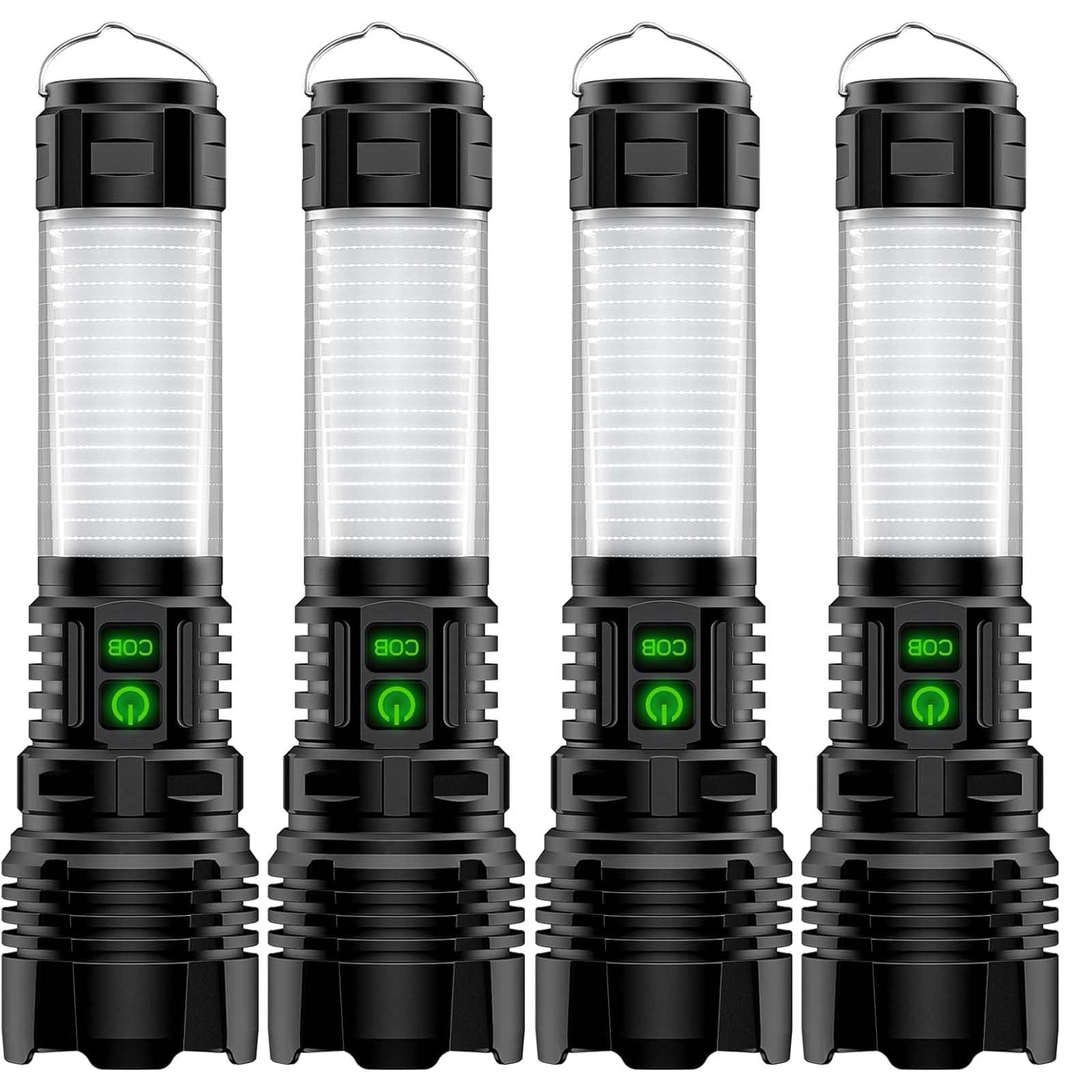 Hoxida Camping Lanterns Flashlight Rechargeable High Lumens- 2000 Meters Long Beam Super Bright LED Flashlight, Waterproof Camping Tent Lights 5 Modes