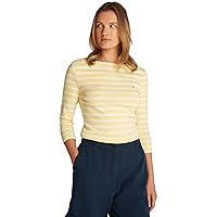 Tommy Hilfiger Donna Maglietta Maniche Lunghe New Cody Slim Scollo a Barca