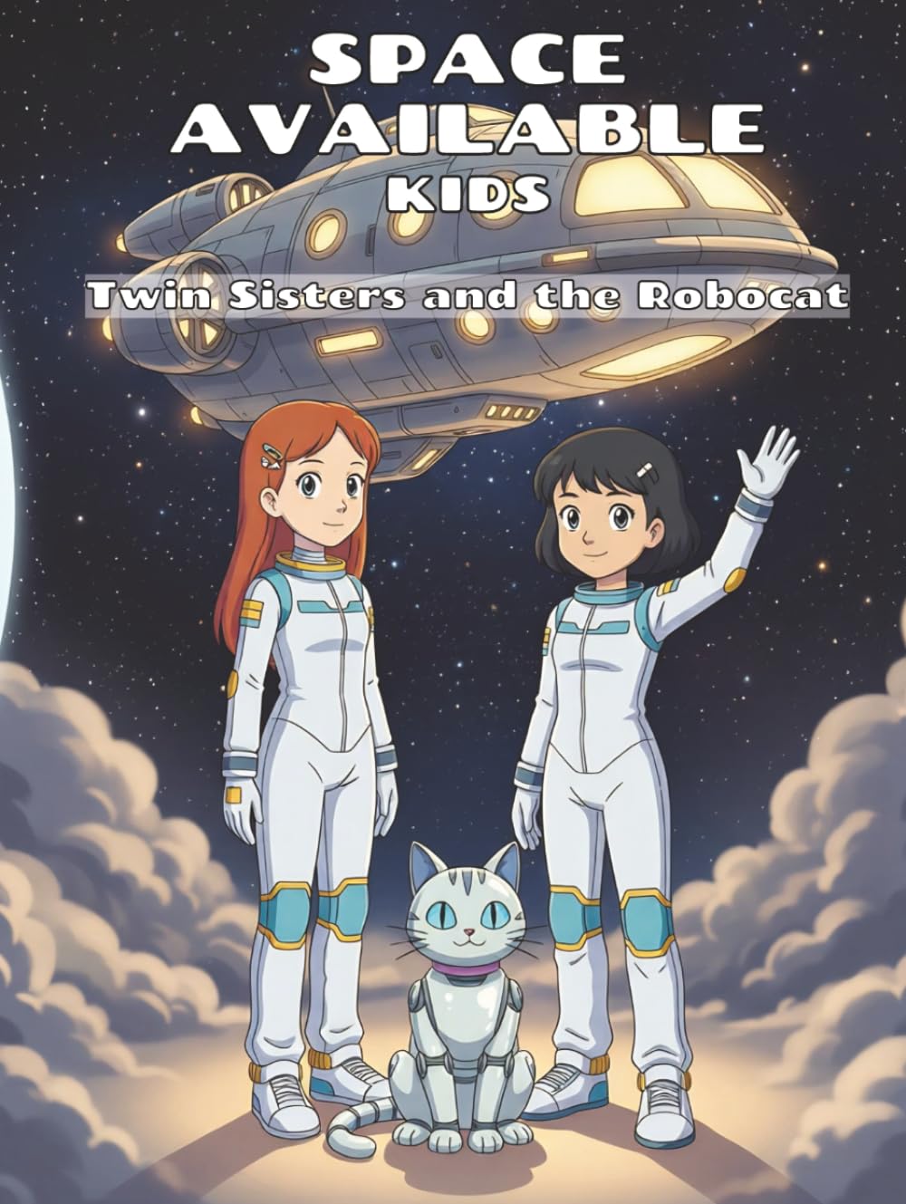 Space Available Kids: The Twin Sisters and the Robocat: A Large Deluxe Fully Illustrated Space Adventure Book with Simple Science Facts for Curious Kids (Ages 4–9)