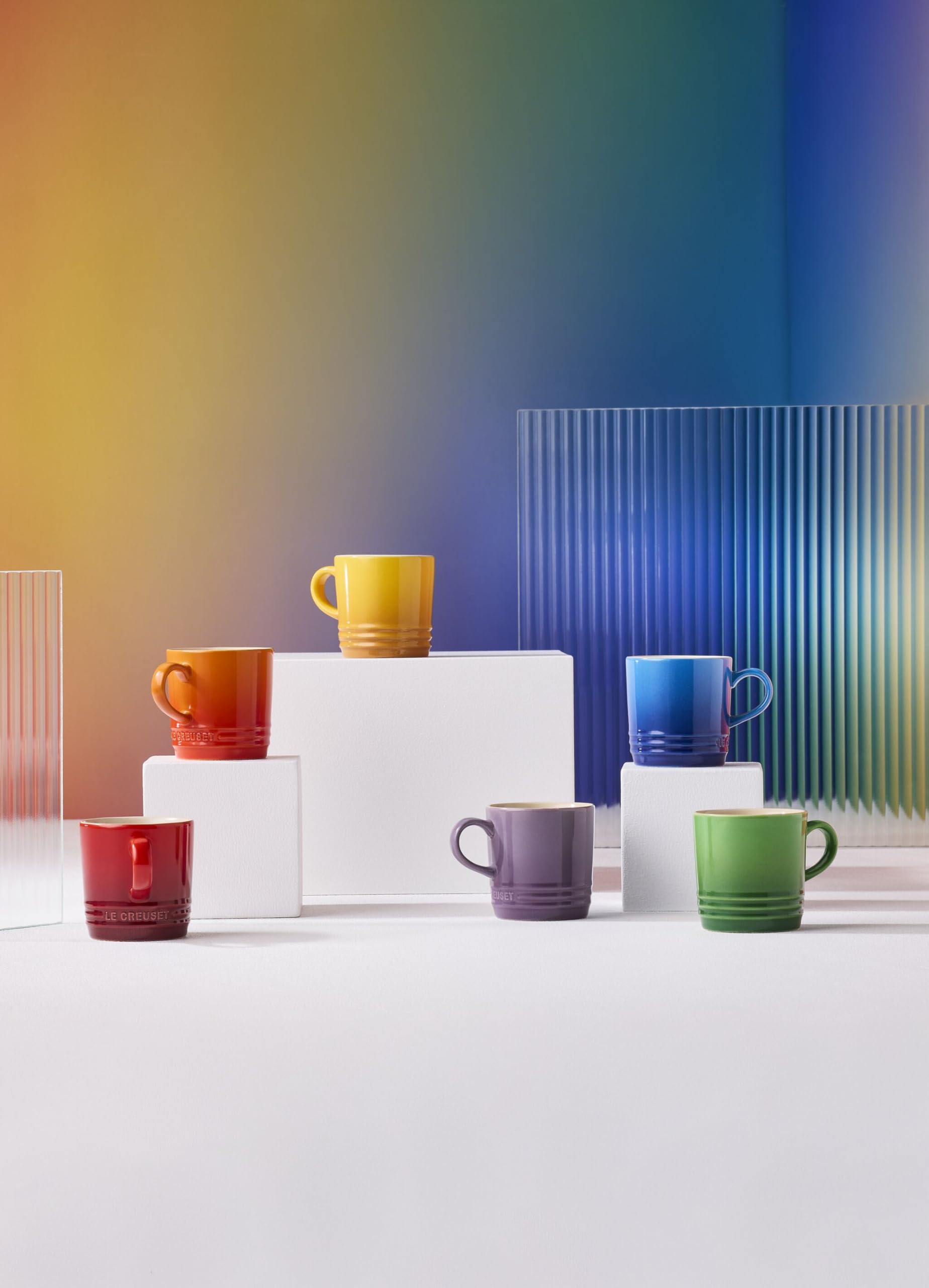 Le Creuset Zestaw 6 filiżanek do kawy z kamionki Rainbow