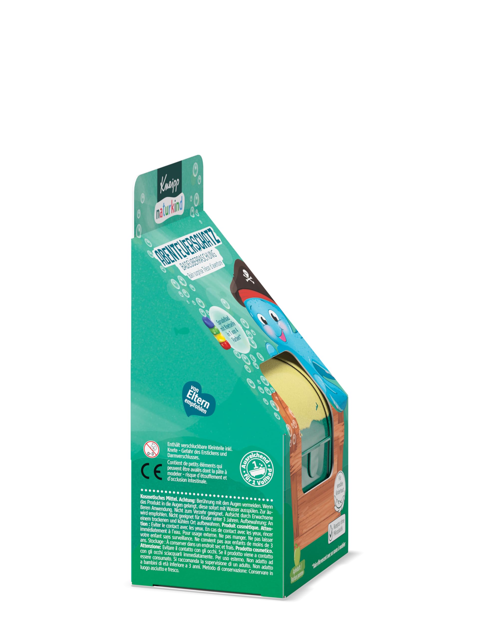 Kneipp Naturkind - Palla da bagno per bambini con sorpresa, con sapone per impastare e pulire, 1 pezzo