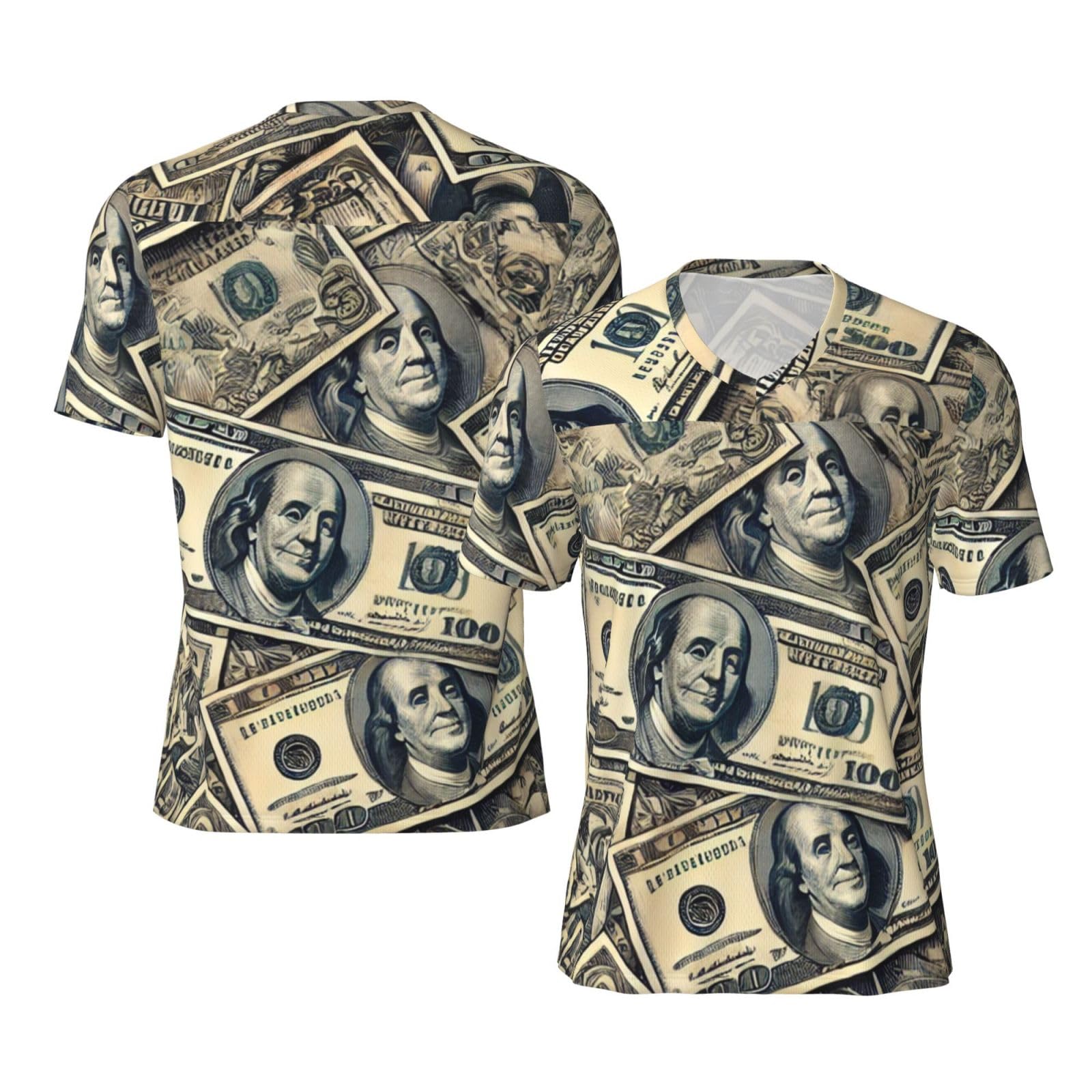 Stylish Athletic Sports Jersey Dollars-Money-Cash Men's Rugby Jersey X-Large Black