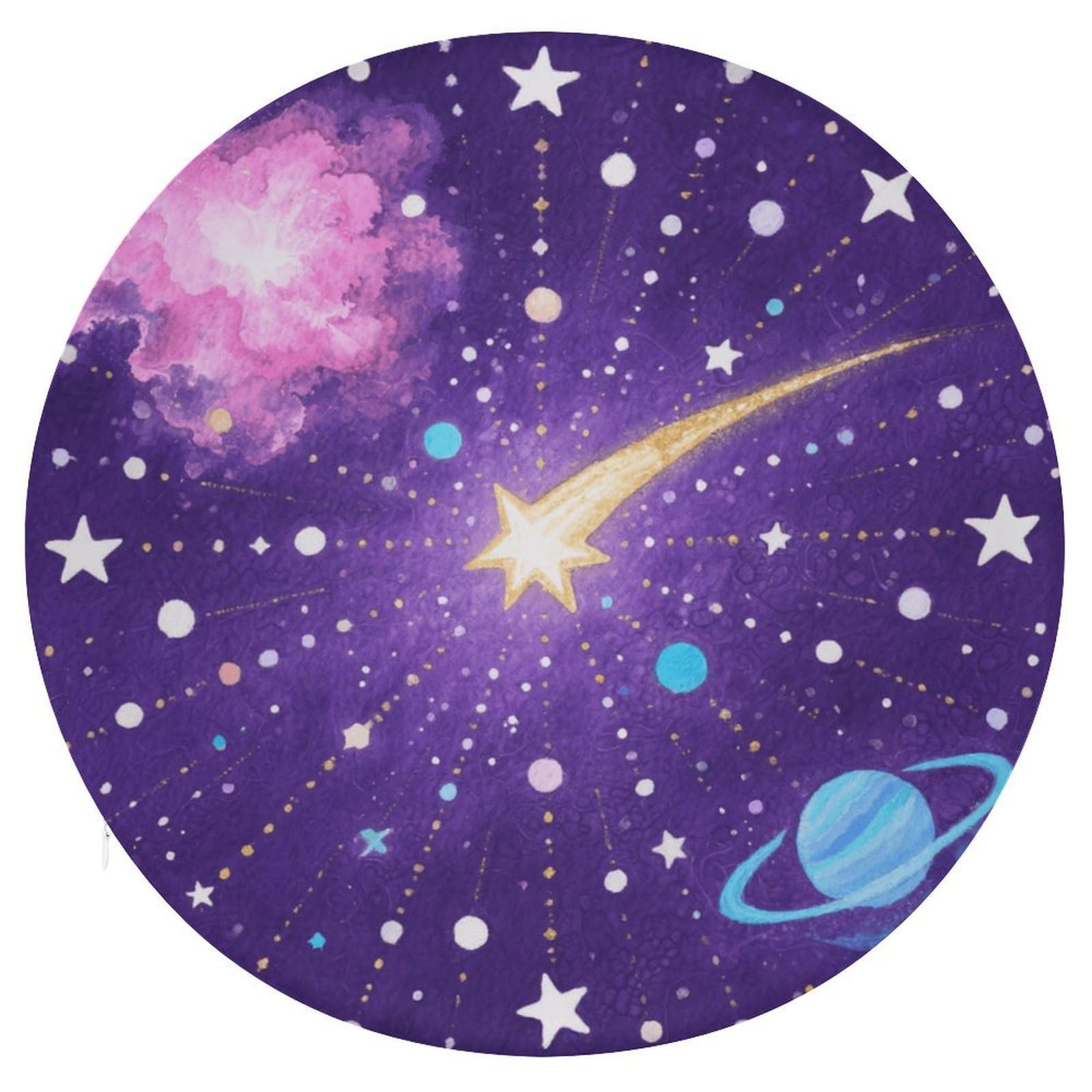 Cojín redondo Cosmic Stardust para aliviar la presión al sentarse en el sofá