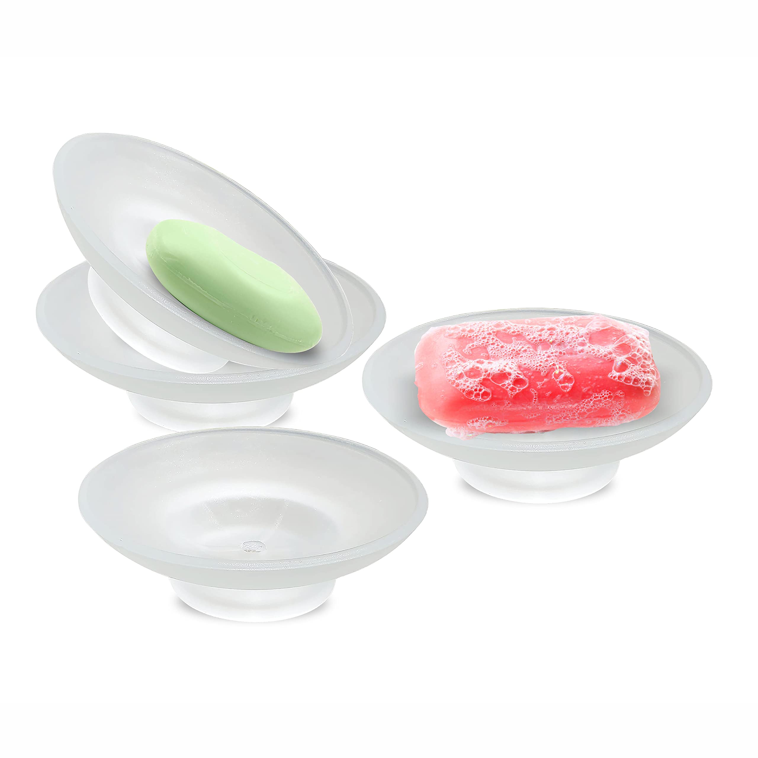 Pure Source India Glass Soap Dish | Sabundani | Soap Holder | for Bathroom or Kitchen, Set of 4 (3.25 Inch) (B0B9162STY) Amazon Price History, Amazon Price Tracker