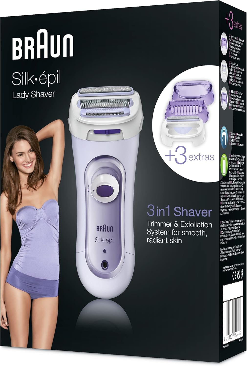 Braun Silk-epil 5-560 3-in-1 Kabelloser Elektrischer Rasierer