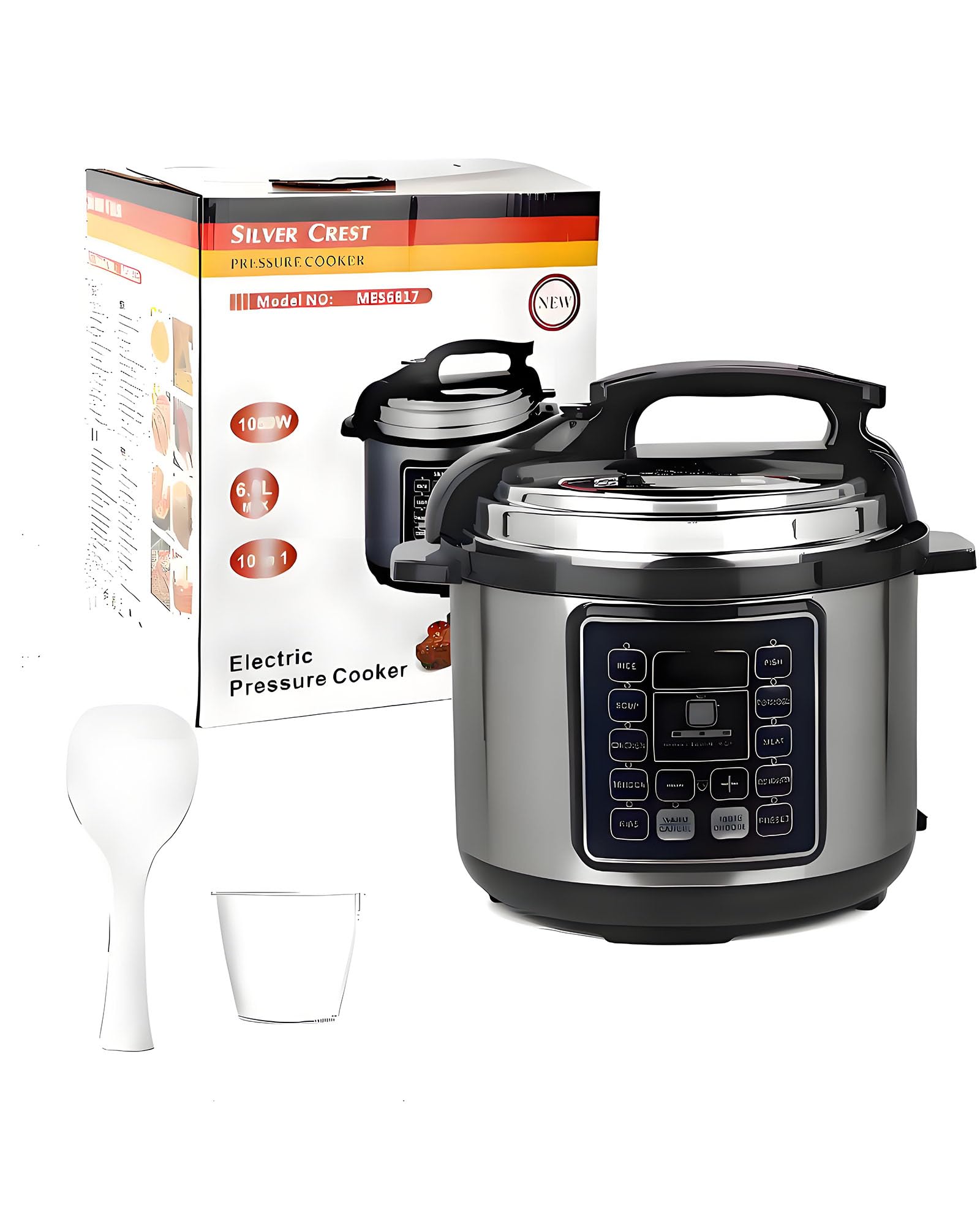 Aptovpvp Electric Pressure Cooker, 6 Liters