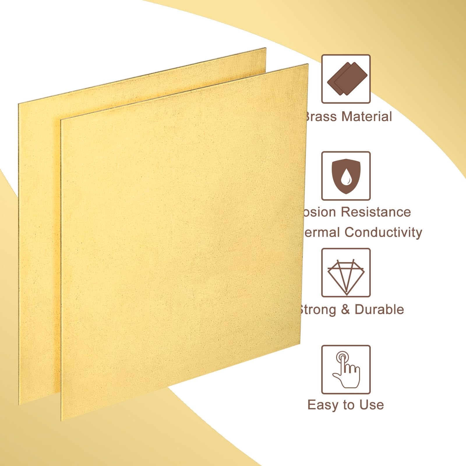 Foglio Di Ottone H62 - 200x500mm, Spessore 0.3mm Per Lavorazioni Artigianali