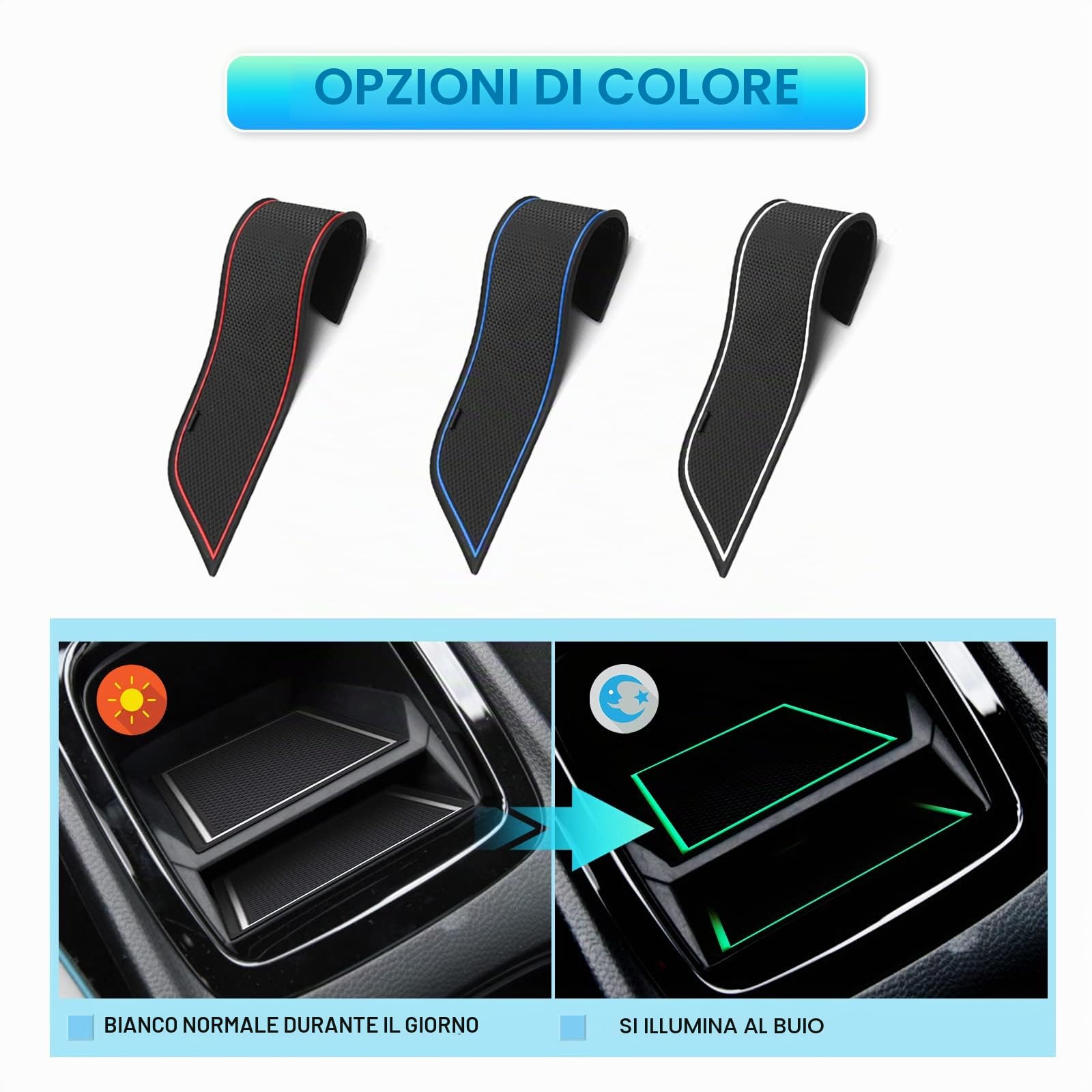 CDEFG Compatibile con Ford Fiesta MK8 / Puma ST Line 2017-2023 2024 Tappetino Antiscivolo Antipolvere AntiGraffio Tappetini in Gomma per Interni Fiesta MK8 Puma 2020+ Accessori (Rosso)