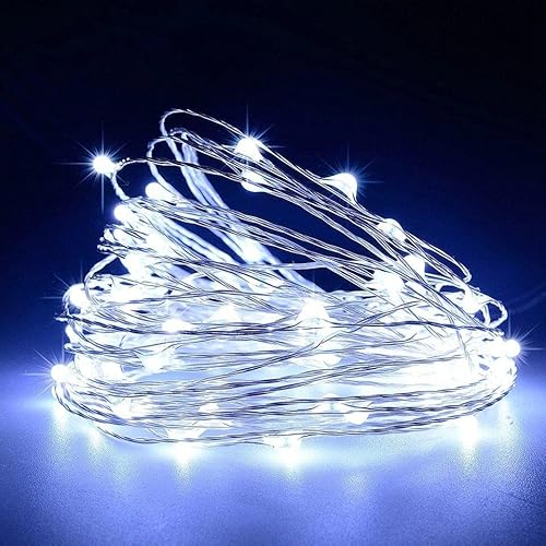 Yogle Guirlande Lumineuse, 6M 60 LED Micro Guirlandes Lumineuses à Piles, IP65 Etanche Guirlande de Lumière Mini Fairy Lights Interieur/Exterieure Decoration pour Chambre Noël Mariage Soirée Maison Cover