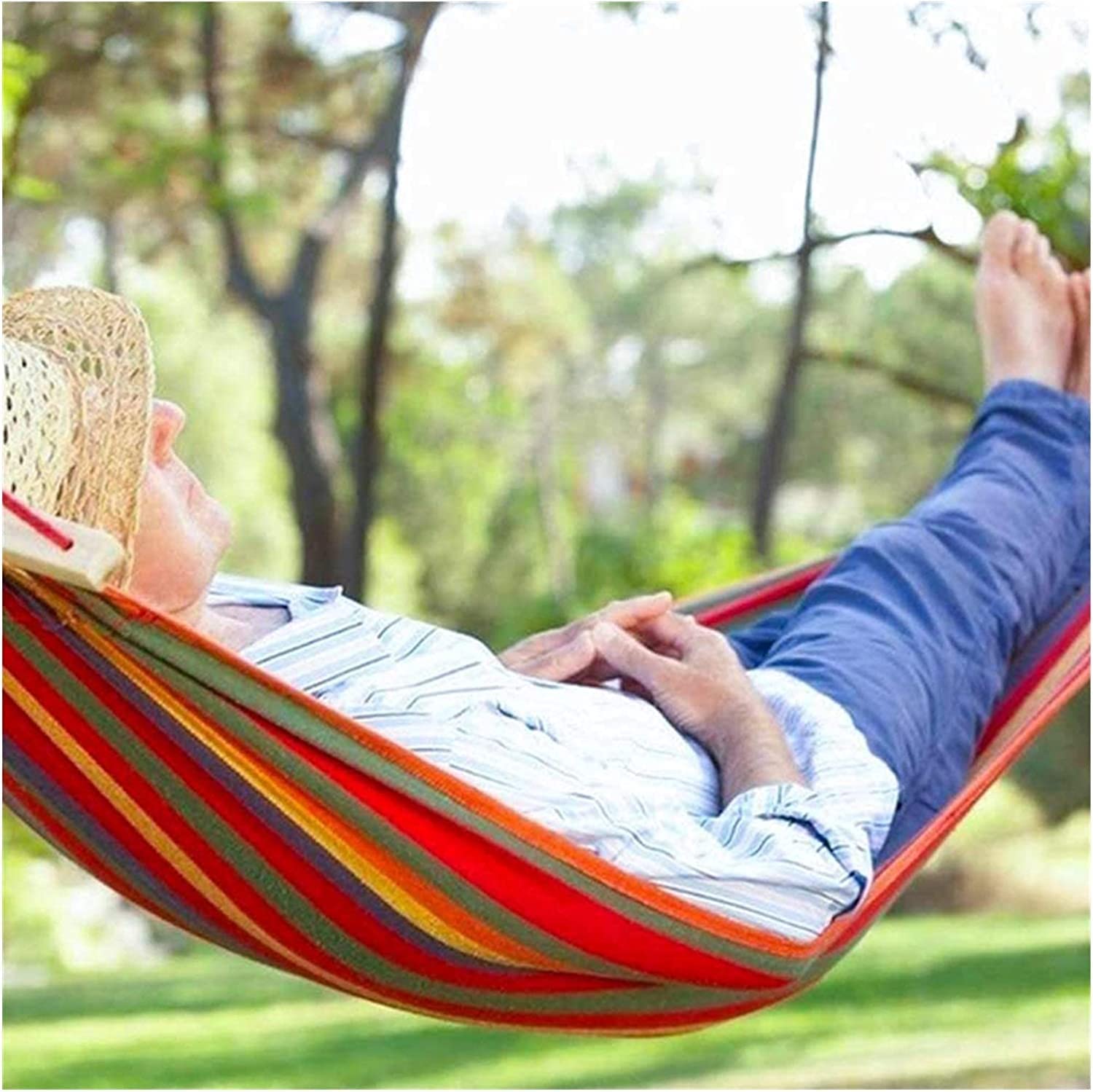 Hamak Ultralekki, Hammock Hamak Kempingowy Wiszący Podwójny Fotel Bujany Dla Dorosłych Podróż Camping Łóżko Do Spania Meble Ogrodowe na Kemping, na Zewnątrz