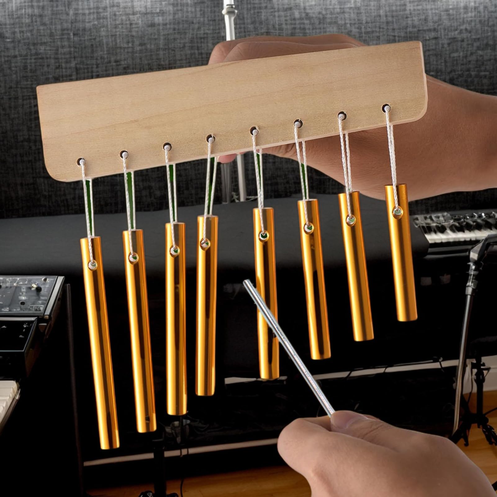 CHIME DI MEDITAZIONE, CHIMES MANI, Campane di in tubo di alluminio, Strumenti di guarigione del suono, arredamento musicale, strumenti a percussione a mano per la decorazione in classe