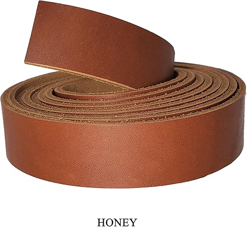 Miniatura 8 de Leather Strips 1 Inch Wide 96 Inch Long - 6-7 oz (2.4-2.8 mm) Latigo Leather Strips Great for Belts, Collars,Leather Craft - Made in USA by Pitka