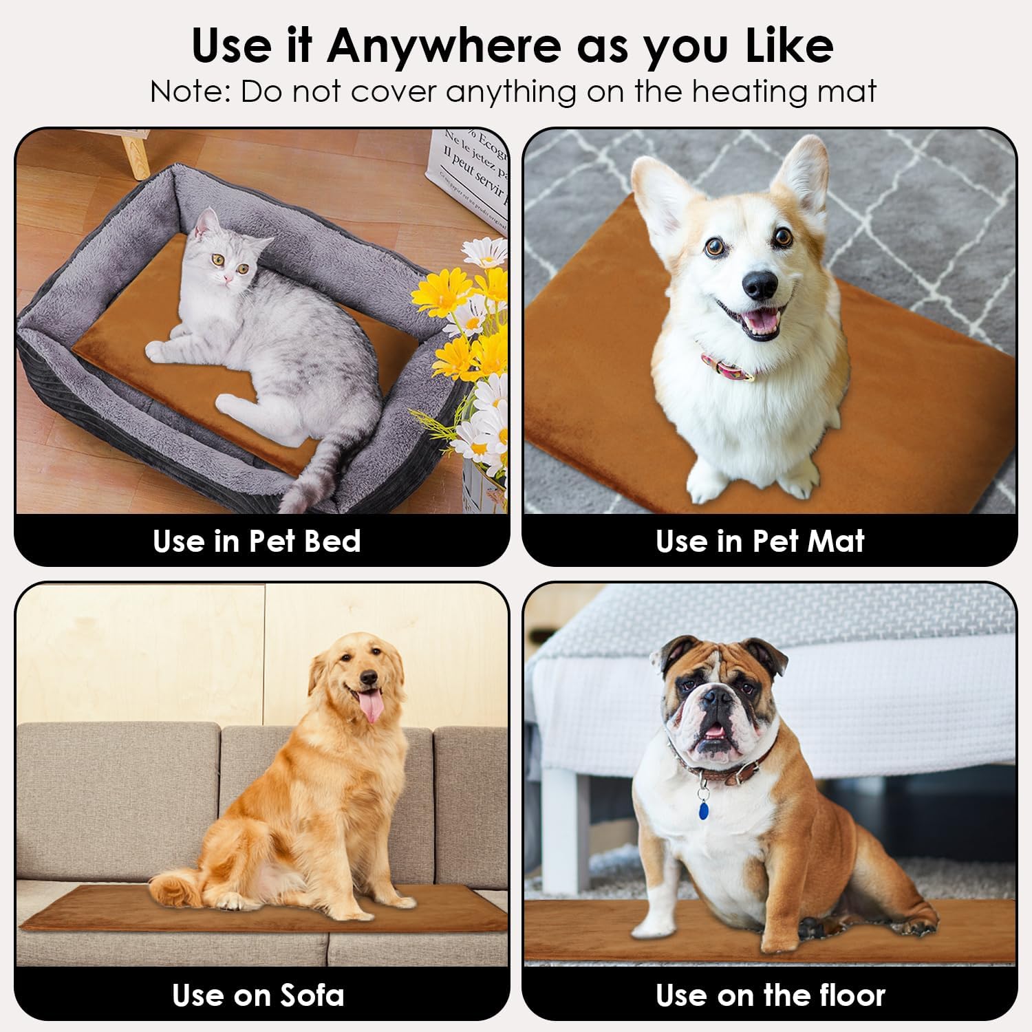 Asstikoo Pet Heating Pad,Adjustable Dog Heating Pad with Timer and 30-60℃ Temperature,Pet Indoor Heating Blanket for Cat Dog with Chew Resistant Cord,Long-Time Working Electric Pet Heated Mat(L) 8 71+Do2Aw0bL. AC SL1500