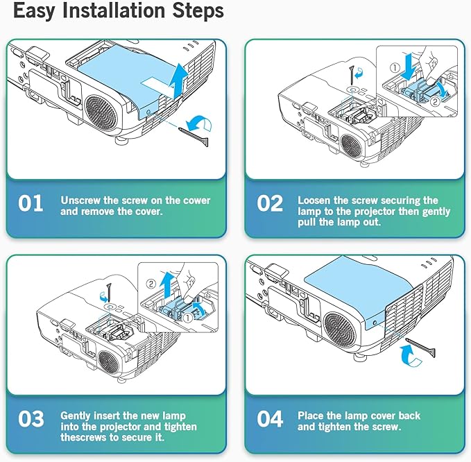 Lámpara de Repuesto para Proyector Epson ELPLP60/ELPLP61 miniatura 6