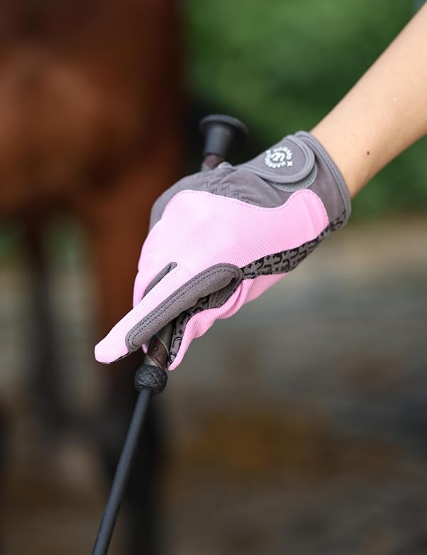 Harrison Howard All Season Kids Horse Riding Gloves, Comfortable Non-Slip Light Equestrian Gloves for Horseback Riding Training,Light Purple, Age 8-10 Years by Harrison Howard - Image 6
