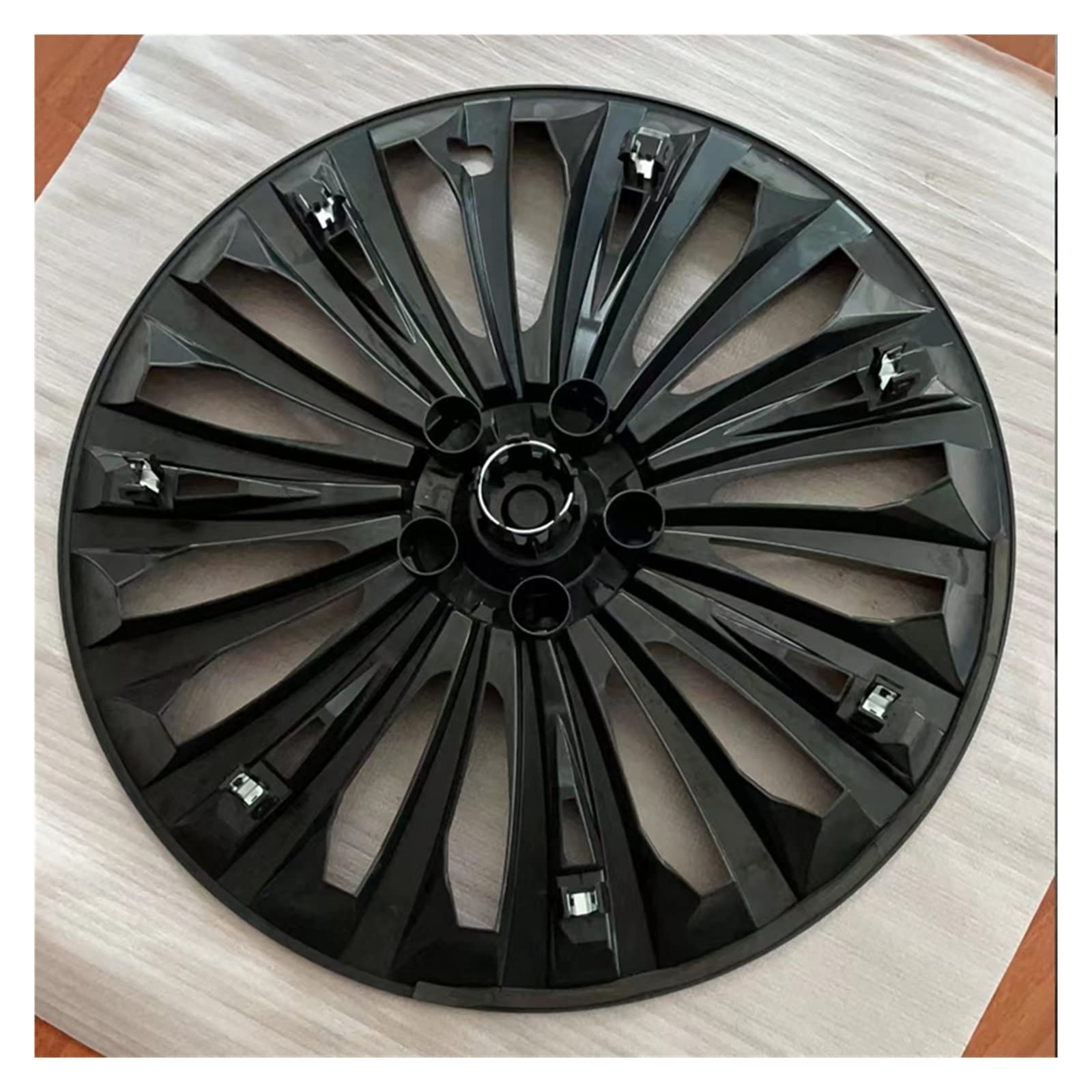 4 STUKS 19 Inch Naafdop Compatibel for Tesla Model Y 2023 Wiel WieldopPerformance Vervanging Rechts & Linker Wieldop Full Velg Cover Accessoires (Color : Bright black