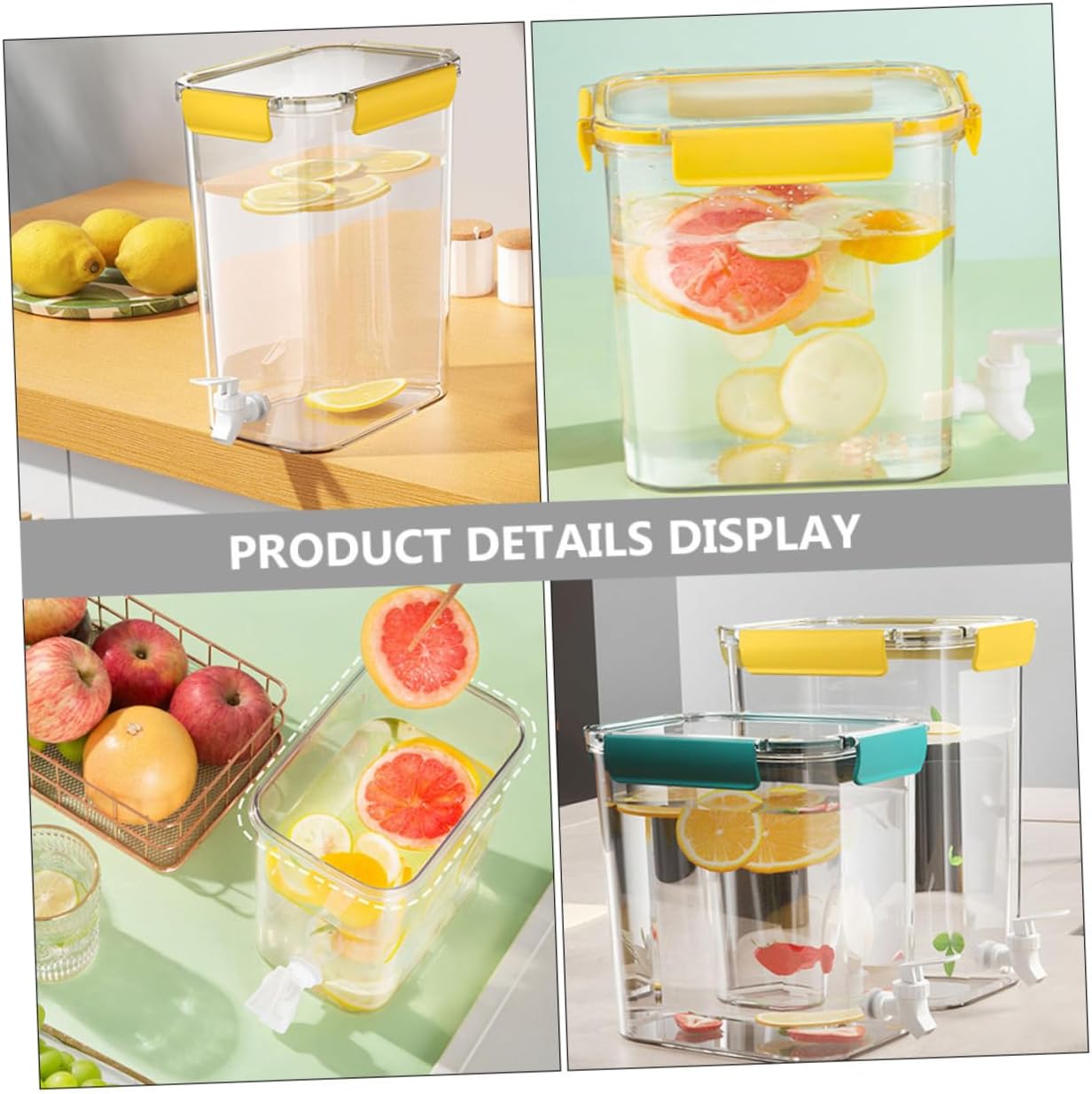 2pcs Beverage Dispenser with Faucet Juice and Dispenser for Fridge Multi-Functional Liquid Container for Parties and Events Easy to
