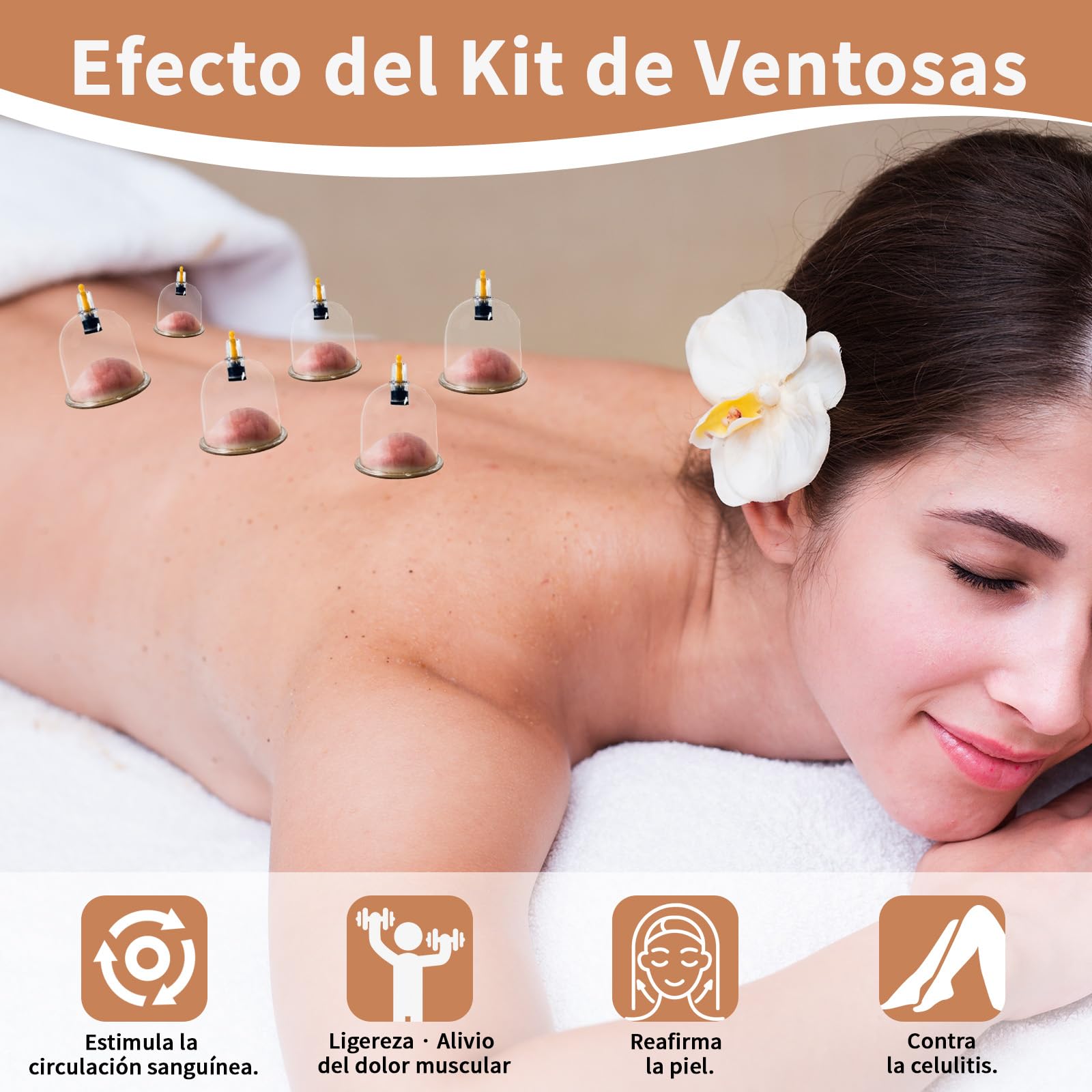 Set de 18 Ventosas para Fisioterapia，Ventosaterapia con Imanes Terapéuticos，Ventosas masaje: ideales para tratar la celulitis, mejorar la circulación sanguínea y aliviar dolores musculares