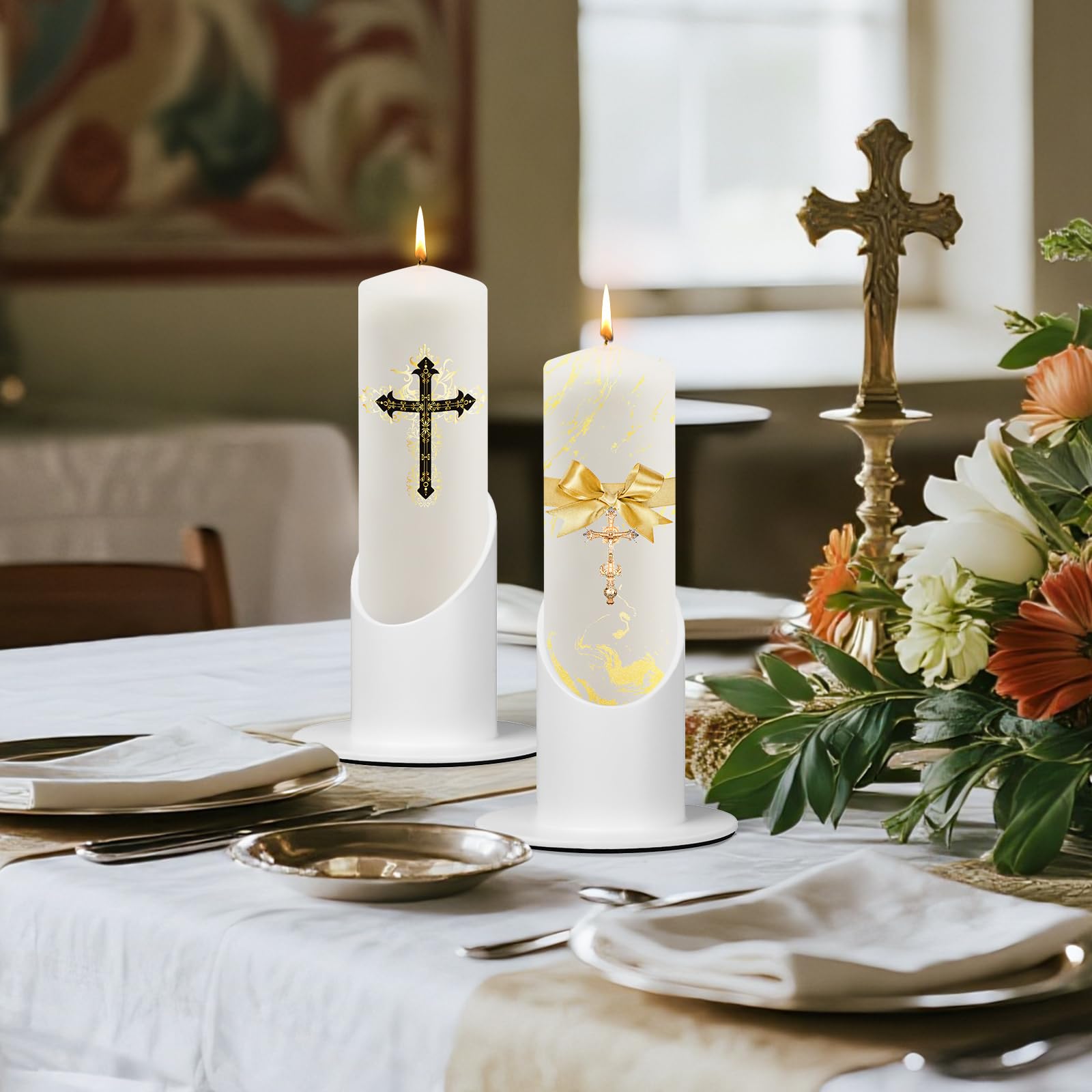 Romadedi Kandelaar, communiekaars, communie, decoratie, 4 cm