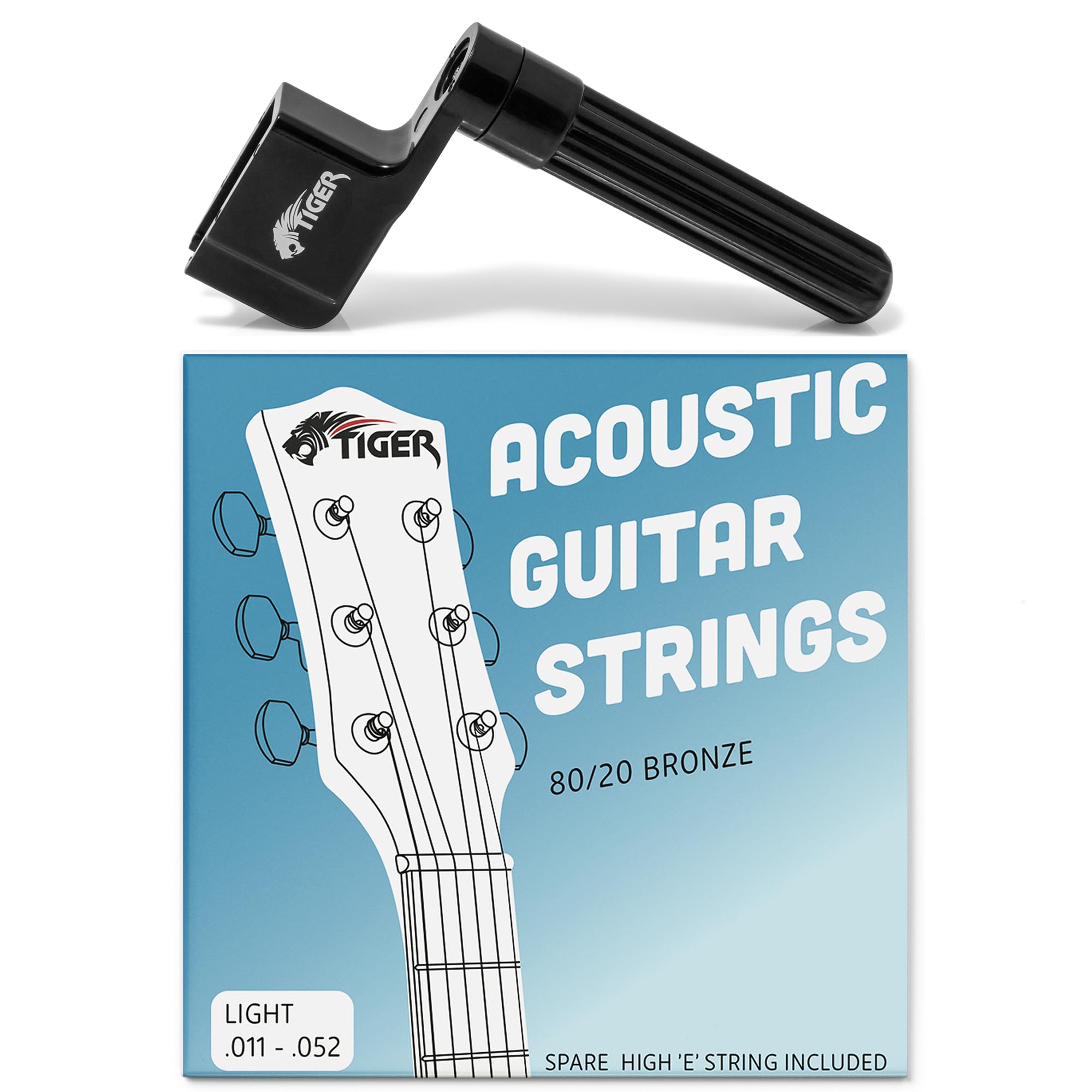 Tiger ‎AGS-WIND Acoustic Guitar Strings & String Winder Pack