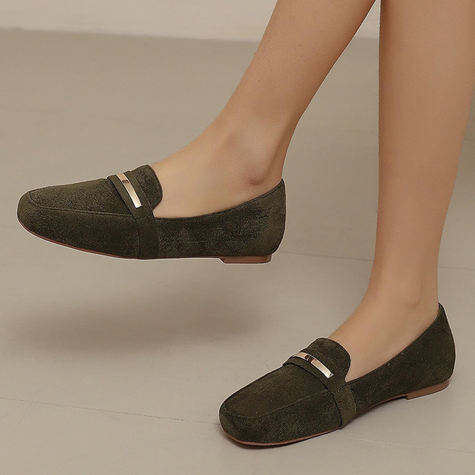 Scarpe Business Casual Donna Mocassini Bassi Scamosciati | Perfetto Per Pendolarismo E Guida, Supporto Anti-Fatica Per Stare In Piedi, Stile Classico Versatile
