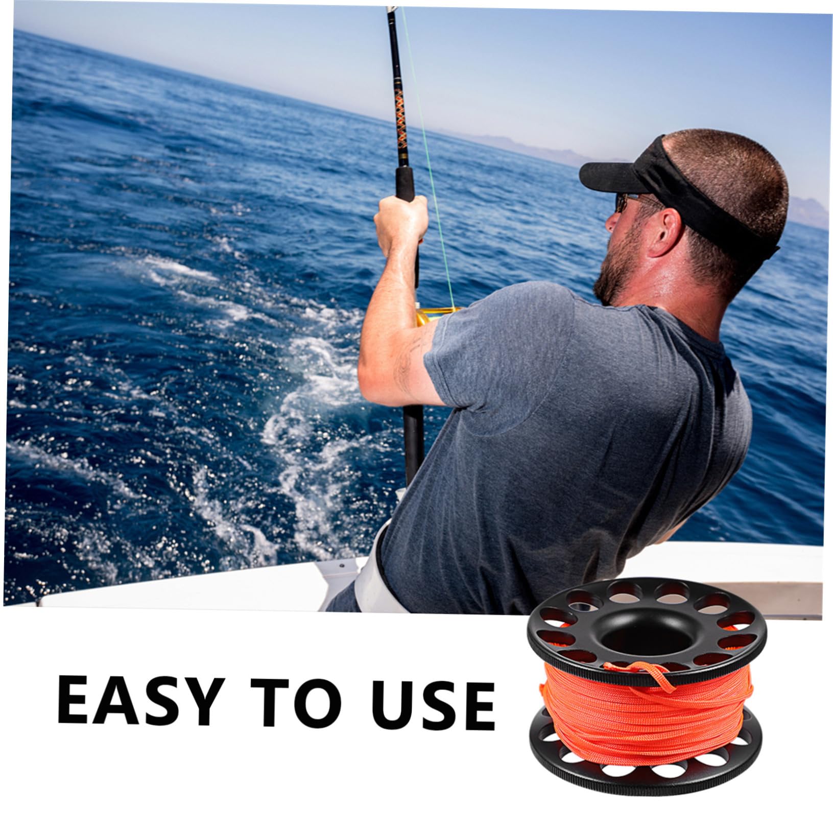 Toyvian 1Set Scuba Diving Spool Reel with Snap Clip Finger Spool for Cave and Snorkeling Easy to Use Underwater Accessory for Technical Diving and Mapping Activities