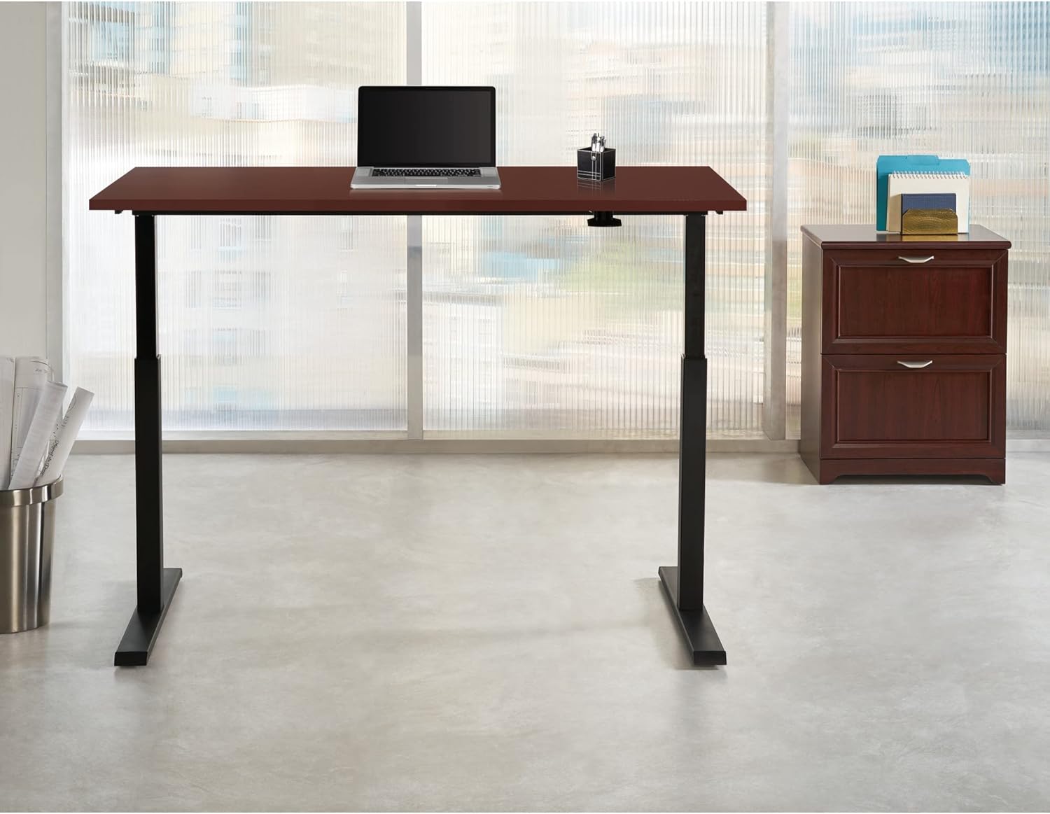 Realspace® Magellan 23-1/2"W x 16-9/16"D Lateral 2-Drawer File Cabinet, Classic Cherry