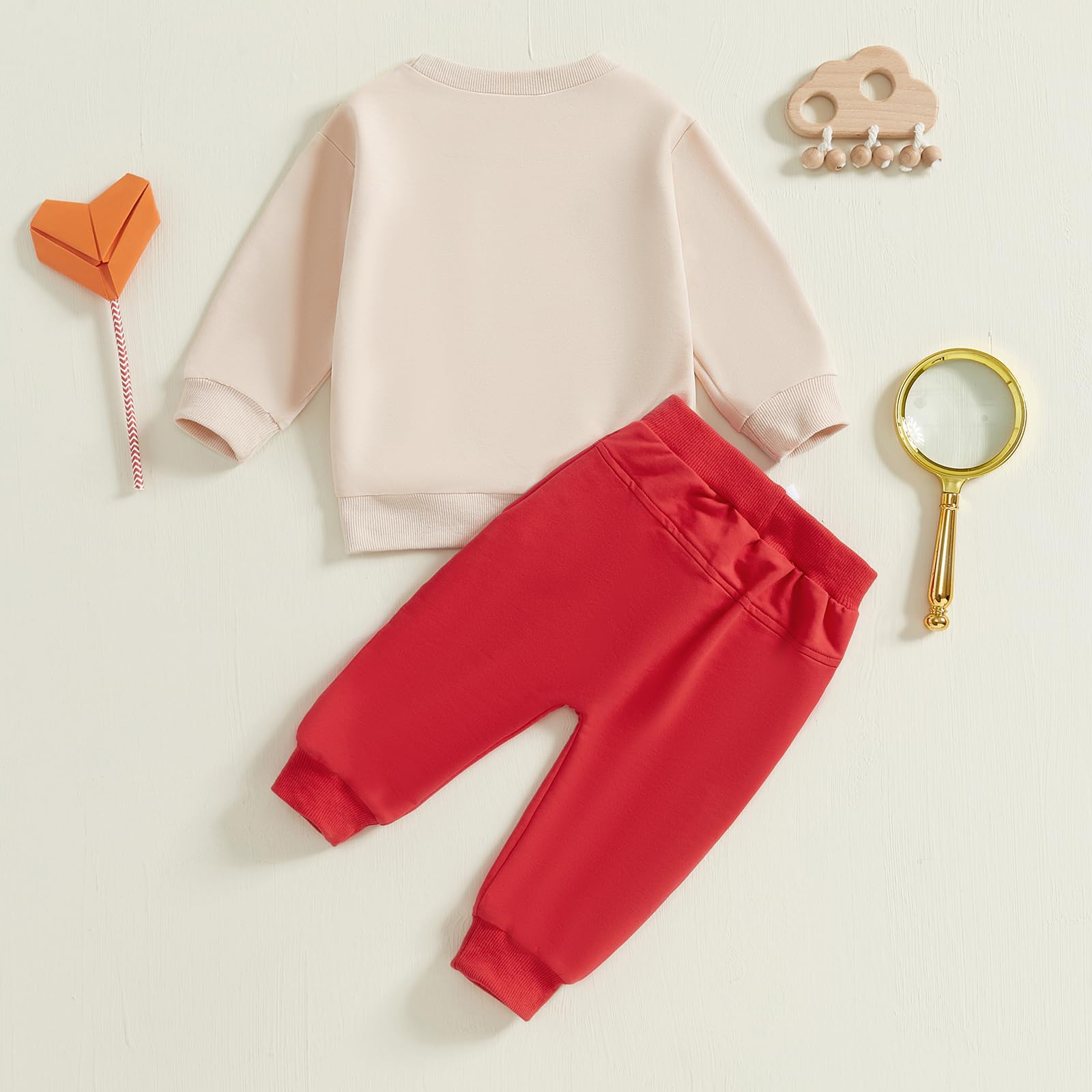 BeQeuewll Ensemble 2 pièces à manches longues pour garçon - Pull en polaire + pantalon - Tenue irlandaise pour garçon