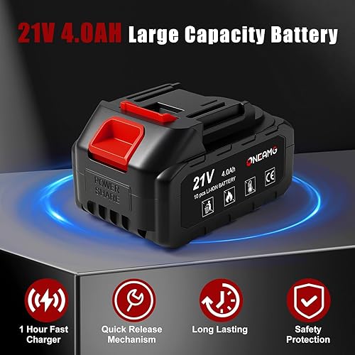 Miniatura 5 de Mini sierra circular inalámbrica de 6", sierra circular inalámbrica compacta de 21V, batería de 4.0Ah, 5800RPM, corte máximo 2-16" (90), 1-14" (45),