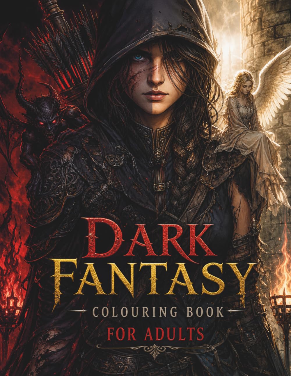 Dark fantasy Colouring Book for adults: A Haunting Journey: Dark Fantasy Art for Adults to Color and Escape (Silly Goose publishing)