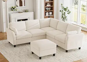 15 Best Sectional Sofas Under $1000 That Combine Style and Savings 19 Legend Vansen Modular Sectional Sofa, 6-Seat U-Shaped Couch with Storage and Chaise, Cream