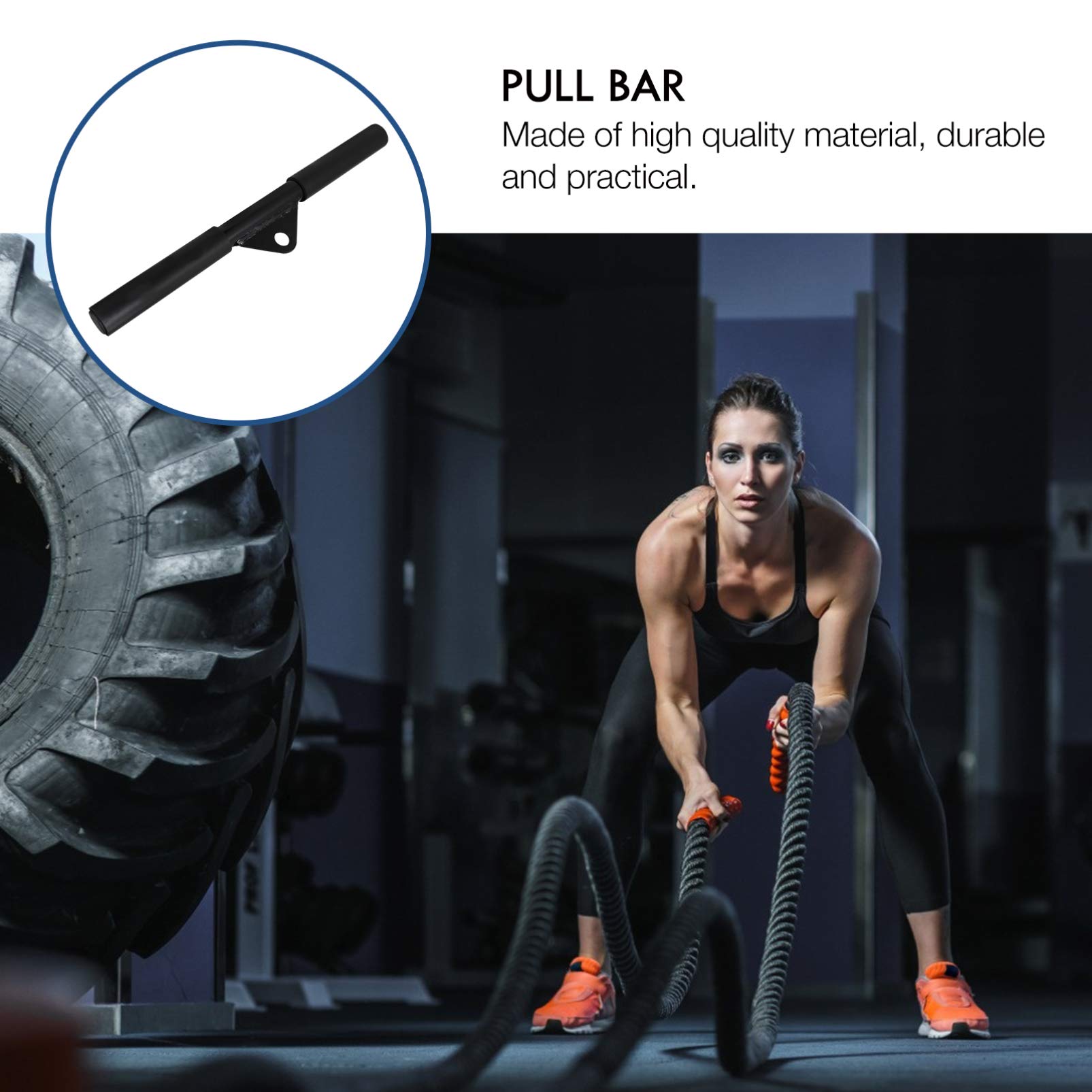 Barre De Traction QWORK - 40,5 Cm - Pour Triceps/biceps - Fitness Maison/salle