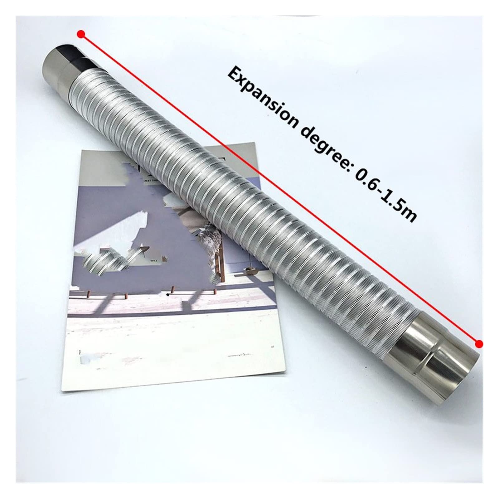 Auto Tubo Scarico Tubi Tubo Di Prolunga Per Tubo Di Aspirazione Per Auto Tubo Di Scarico Universale Resistente Al Gas In Acciaio Inossidabile Di Lunghezza 60-150 Mm Tubo Scarico Auto (Colore : D 8cm
