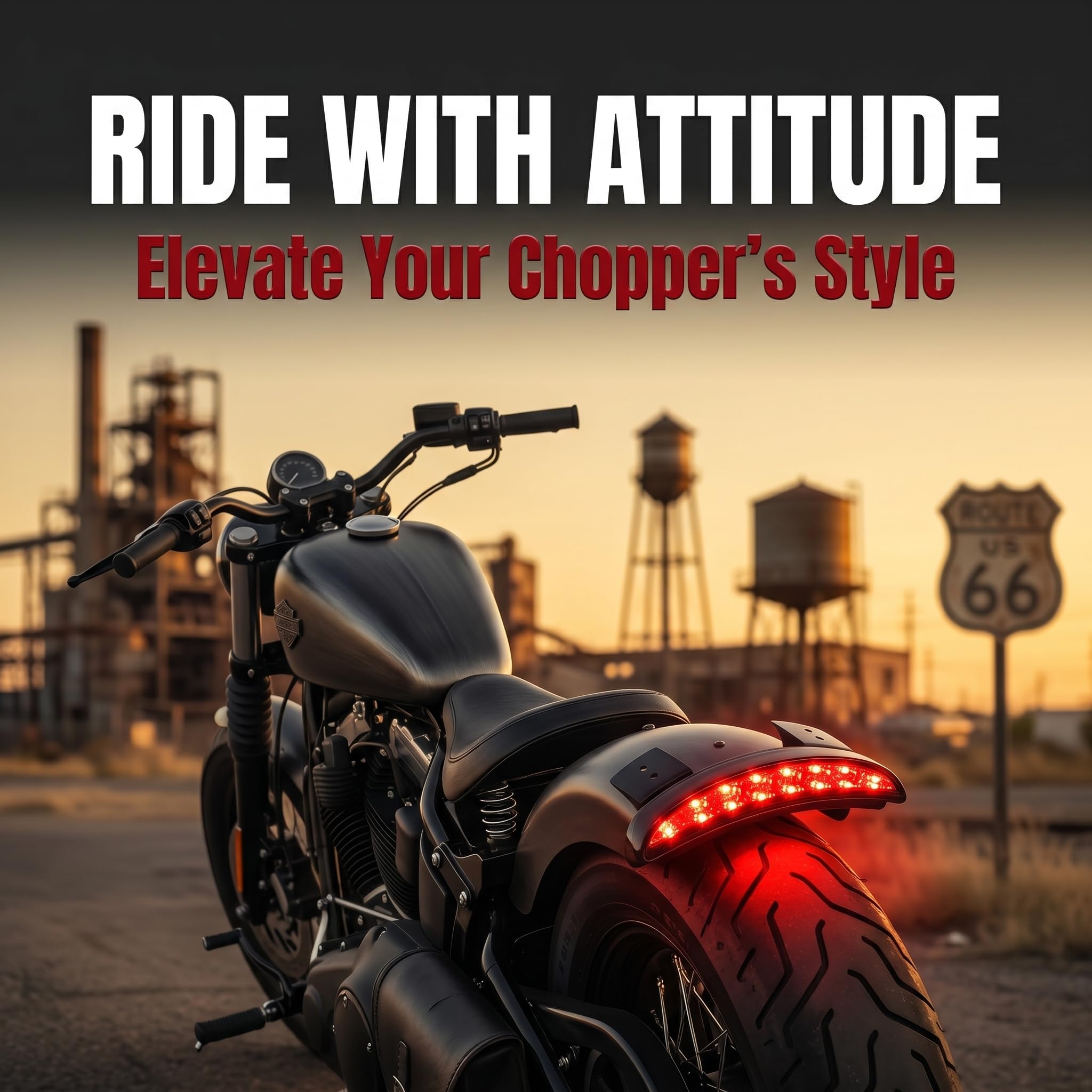 Ankia Motocyklowe tylne światło LED Fender Edge hamulec oświetlenie tablicy rejestracyjnej Running Light kierunkowskaz do Harley Sportster XL883 XL1200