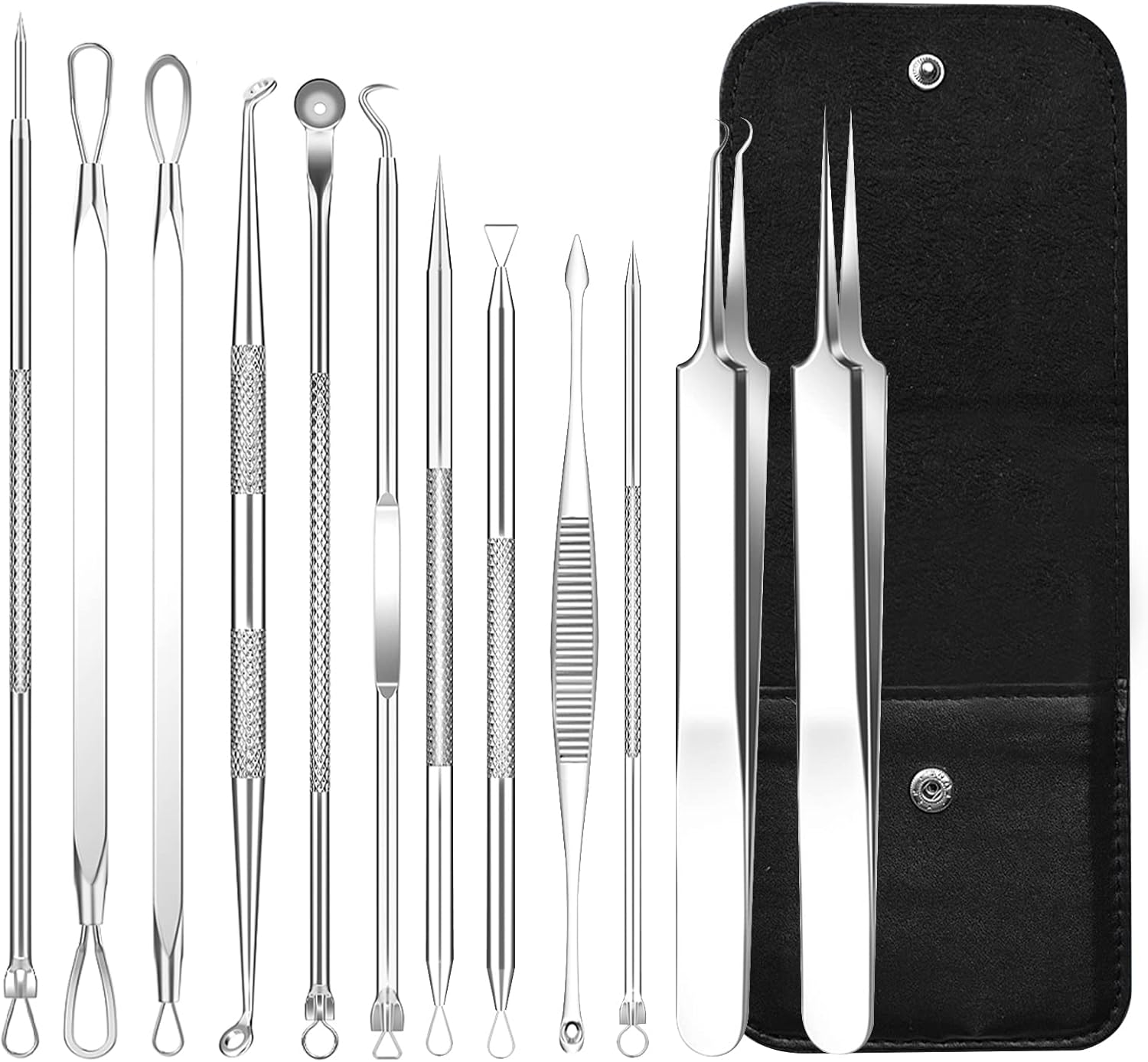 12pcs Blackhead Remover Tools Sets,DoubleHead Blackhead Remover