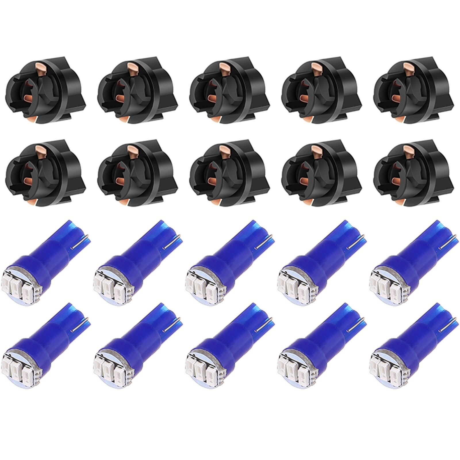 ECCPP Instrument Cluster Dash Panel Lights with Twist Lock Socket T5-Twist Lock T5-3-3014-SMD-BLUE 17, 18, 27, 37, 58, 70, 73, 74, 79, 85, 86, 206, 207, 286, 306, 307, 308, 406, 407 2721