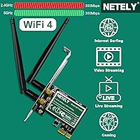 Vista 3 de NETELY Wireless N Dual Band 600Mbps 2-Stream PCIE WiFi Adapter for Desktop PCs, PCIE WiFi Card, 2.4GHz 300Mbps and 5GHz 300Mbps, Qualcomm Atheros