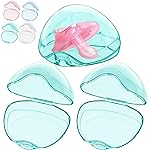 Smlpuame Pacifier Case,3 Pack BPA Free Pacifier Holder Case,Transparent Container Box for Baby BinkyNot Included),Essential Pacifier Accessories,Alway Keep Paci Clean,Easy to Clean(Green)