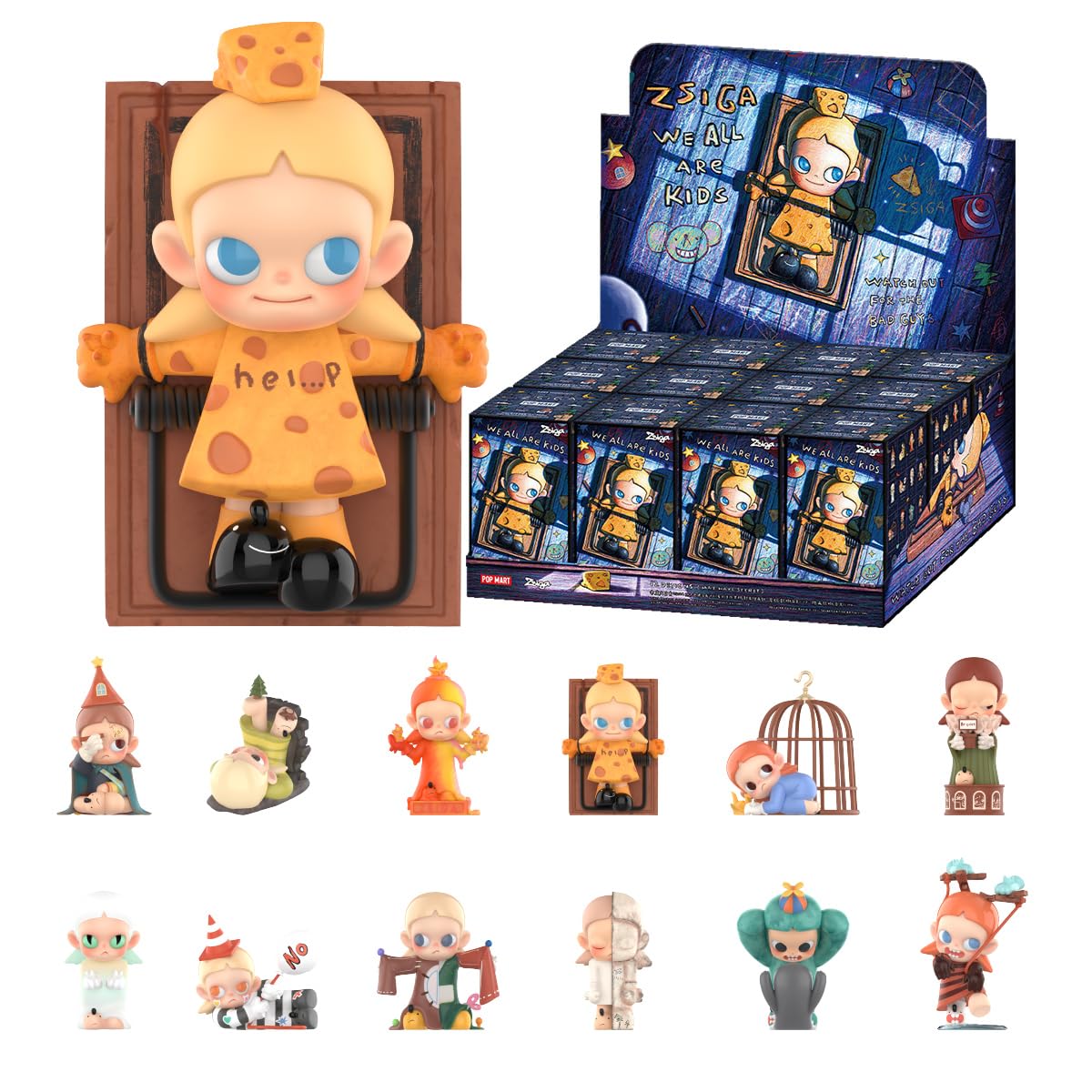 POP MART Zsiga We All Are Kids Series Figures Whole Set Figure Premium Design Gifts for Women Fan-Favorite Collectible Chic Art Toy Action Figure