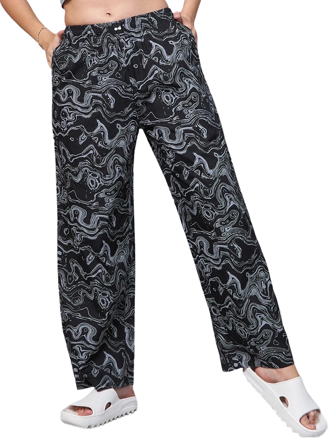 bewakoof Women's Poplin Oversized Fit Pyjama-picture-19