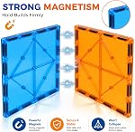 Large Magnetic Tiles Kids Toys, 8PCS Jumbo Magnetic Building Blocks Compatible with Major Brands, STEM Educational Construction Tiles for Toddlers Kids Boys Girls Ages 3+, 5.9x5.9''