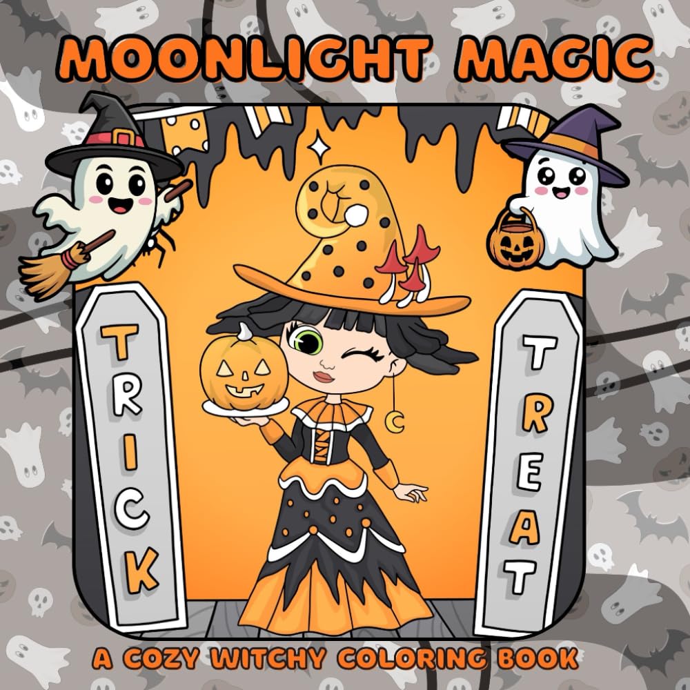 Moonlight Magic: A Cozy Witchy Coloring Book