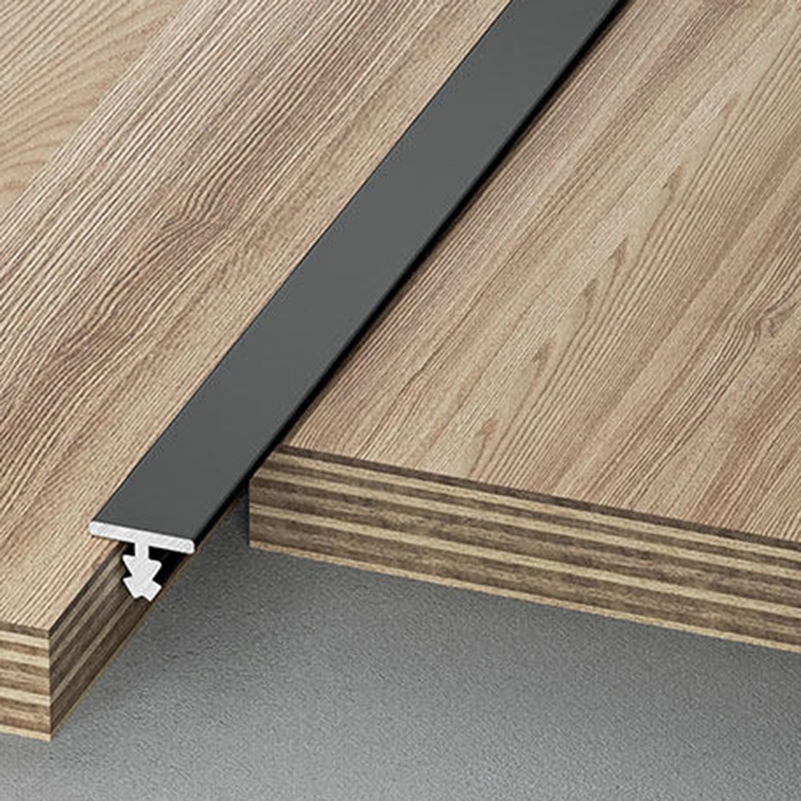 Profil transition sans perçage pour finition de parquet et rénovation fluide des sols de maison