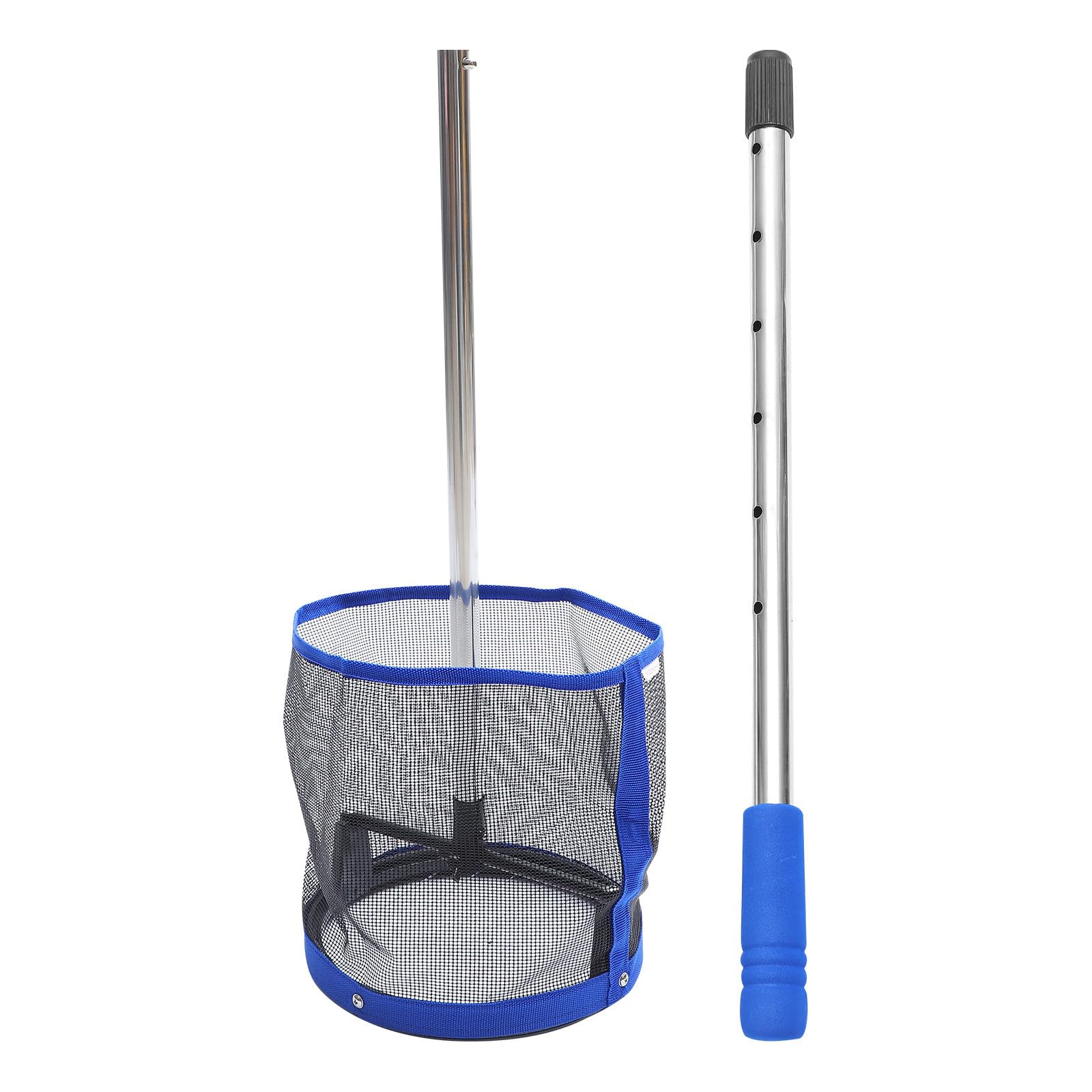 Recuperador de balones de ping pong de 120 piezas con mango de aluminio ajustable 8