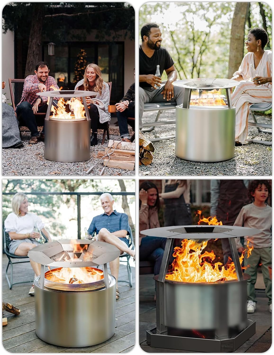 Heat Deflector for Solo Stove Bonfire, 19.5" Heat Deflector for Fire Pit Enhance Warmth and Comfort for Your Fire Pit, 304 Stainless Steel with Carrying Handle & 3 Legs