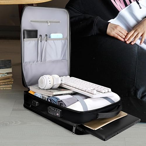 Miniatura 4 de JUMO CYLY Mochila de viaje antirrobo para portátil, resistente al agua, con puerto de carga USB, mochila de trabajo para computadora con bloqueo TSA