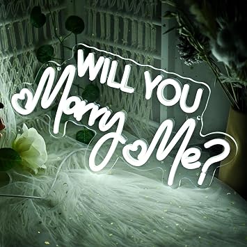 Will You Marry Me LED Neon Sign Transparent Acrylic Light Decor for Wedding Birthday Party Wall Home Bedroom Room Art Decoration with USB Light Modulator 5V