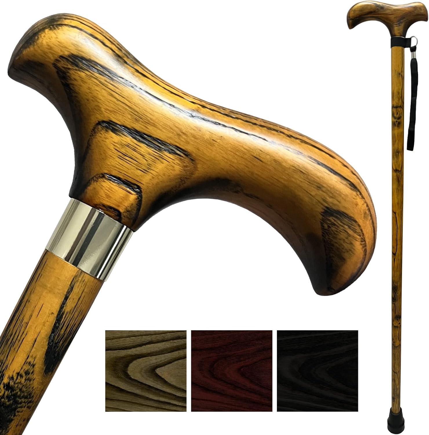 Handmade Wooden Walking Canes Stylish Hardwood...